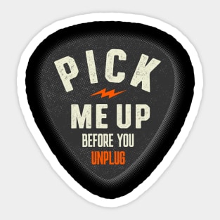 Guitar Pick Funny Musician Music Sticker